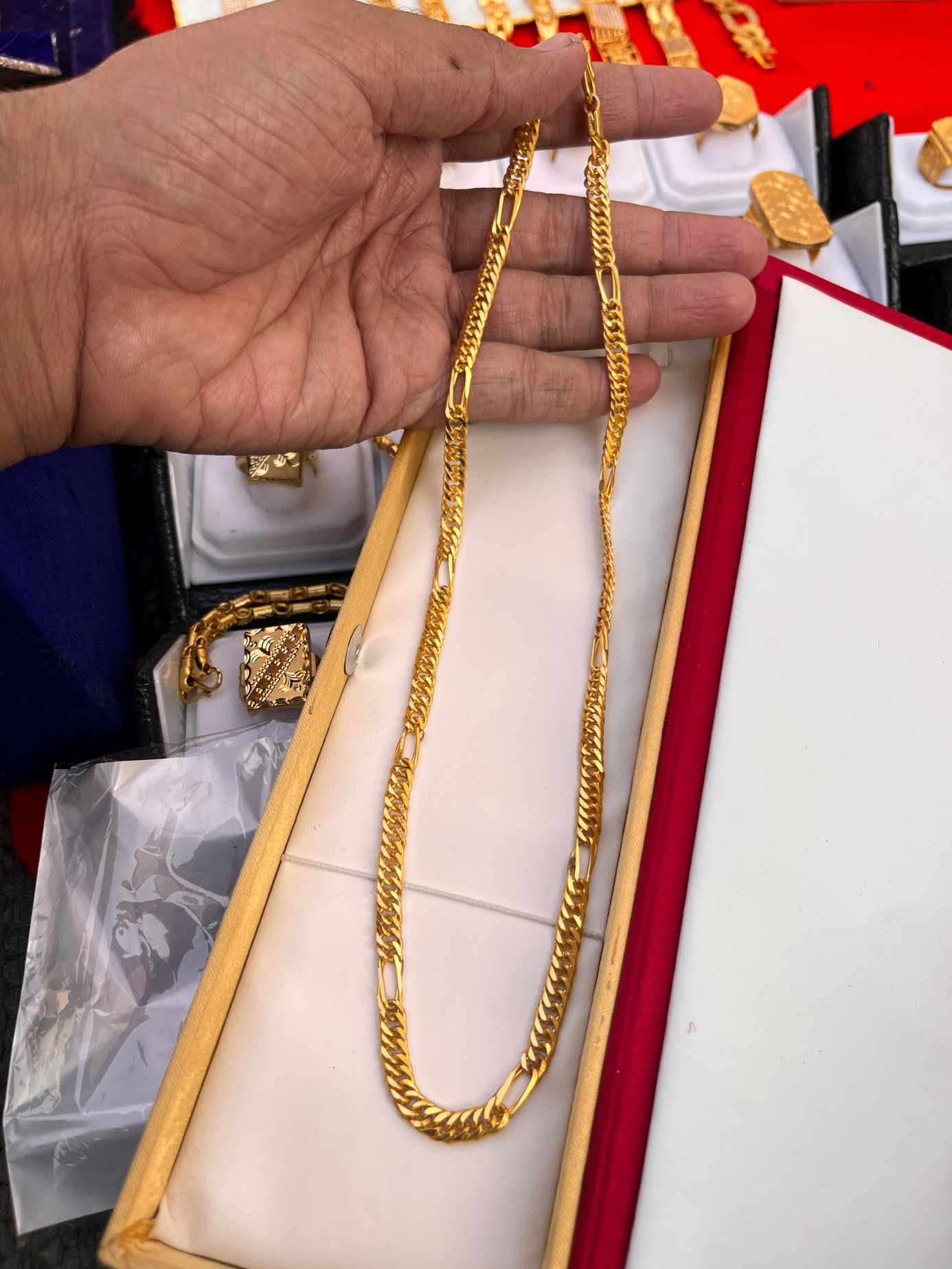 Men's Gold Plated slim amd Chain