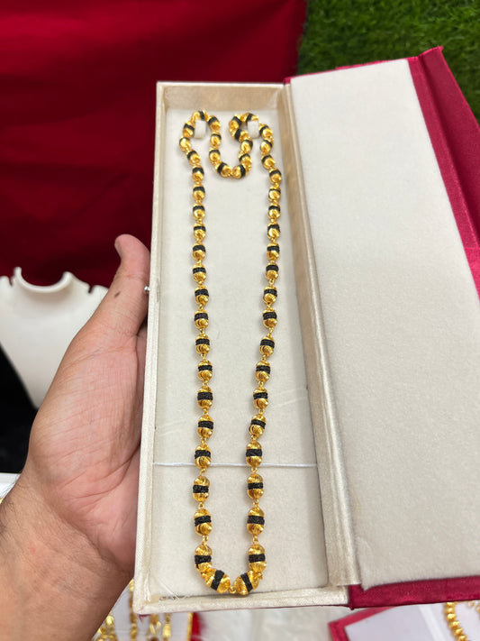 Men's Gold Plated Rudhraksh Mala