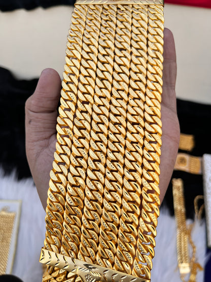 Gold Plated 6lyer Heavy Bracelet