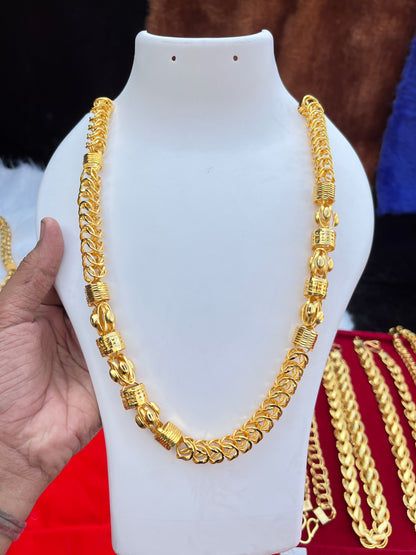 Men's Gold Plated Heavy Design Chain