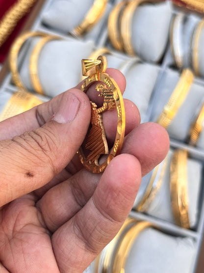 Gold plated premium mother child premium pandent
