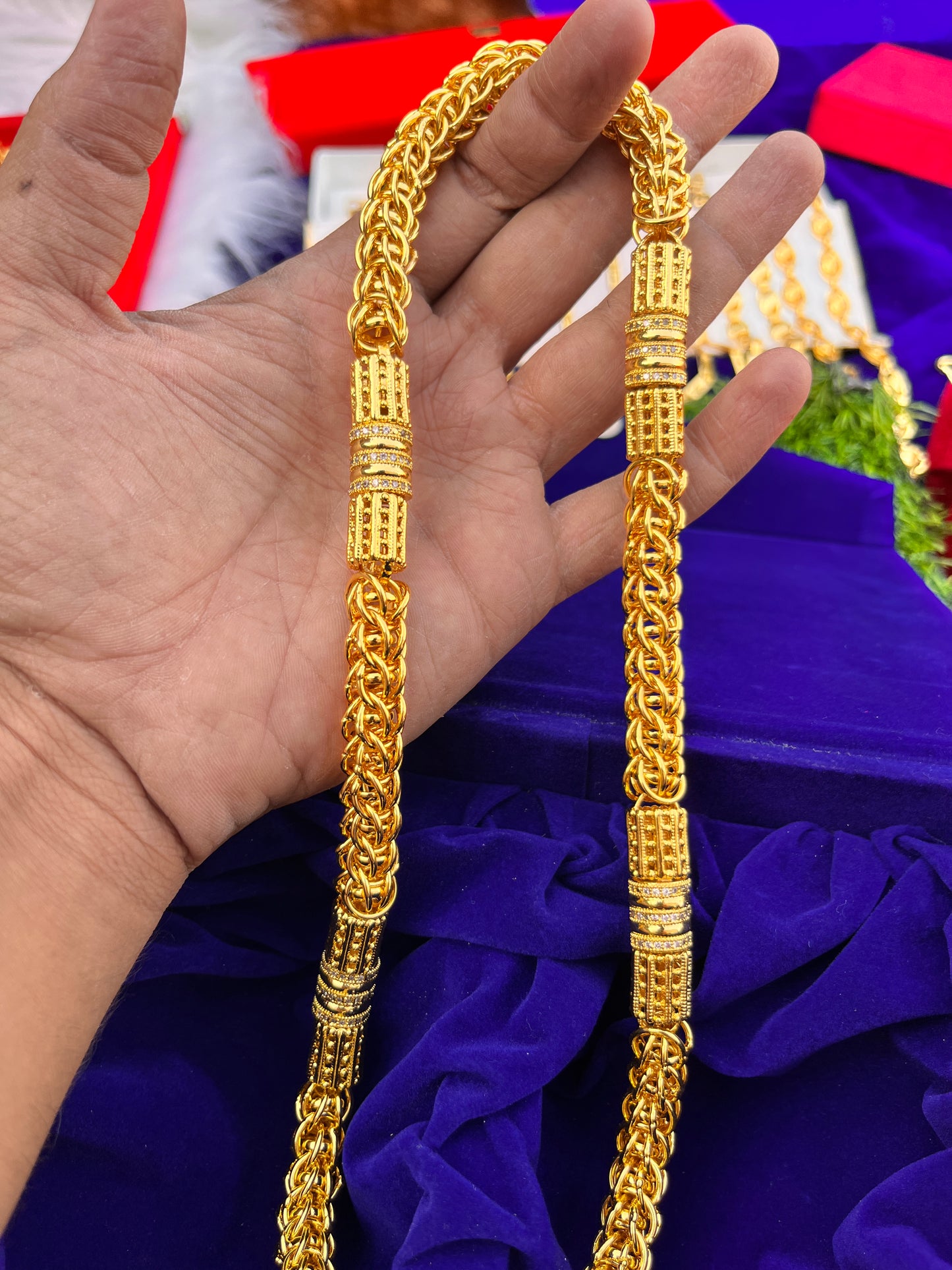 Men's Gold Plated Heavy daimond Chain