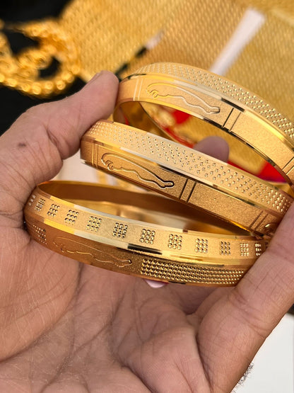 Gold plated Premium Jeguar Kada For Men