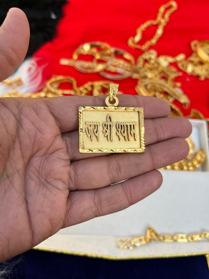 Gold Plated Jai Shree Shyam Pendent