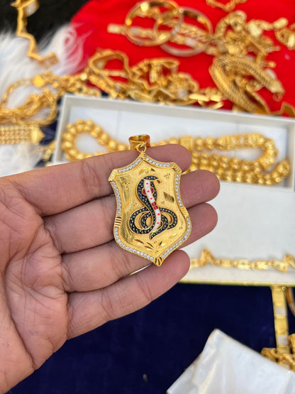 Gold Plated Goga Maharaj Big Pendent