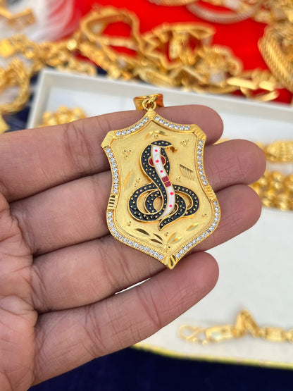 Gold Plated Goga Maharaj Big Pendent