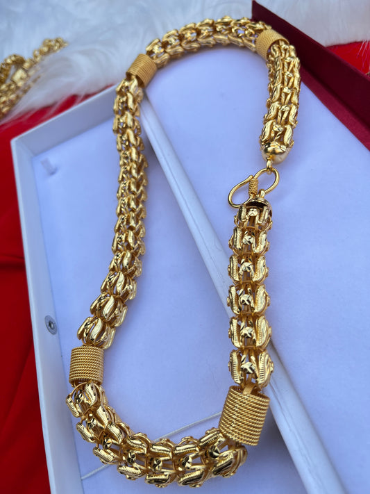 Men's Gold Plated Heavy Big Design Chain