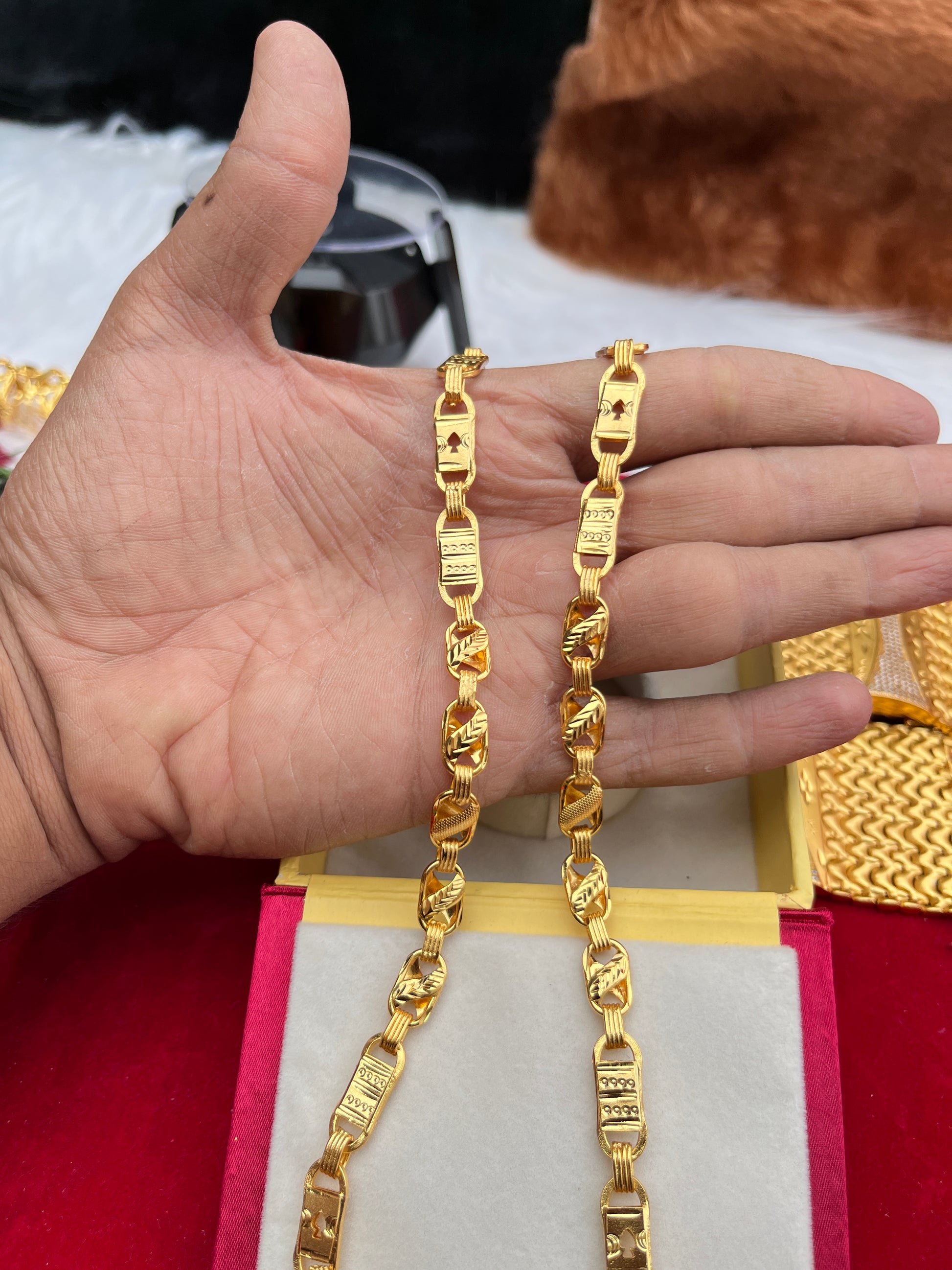 Men's Gold Plated Slim Mix Design Chain – Shoppingcart