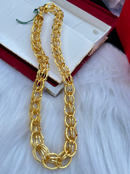 Men's Gold Plated Heavy Indo Design Chain