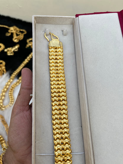 Gold Plated Unique Men's Bracelet