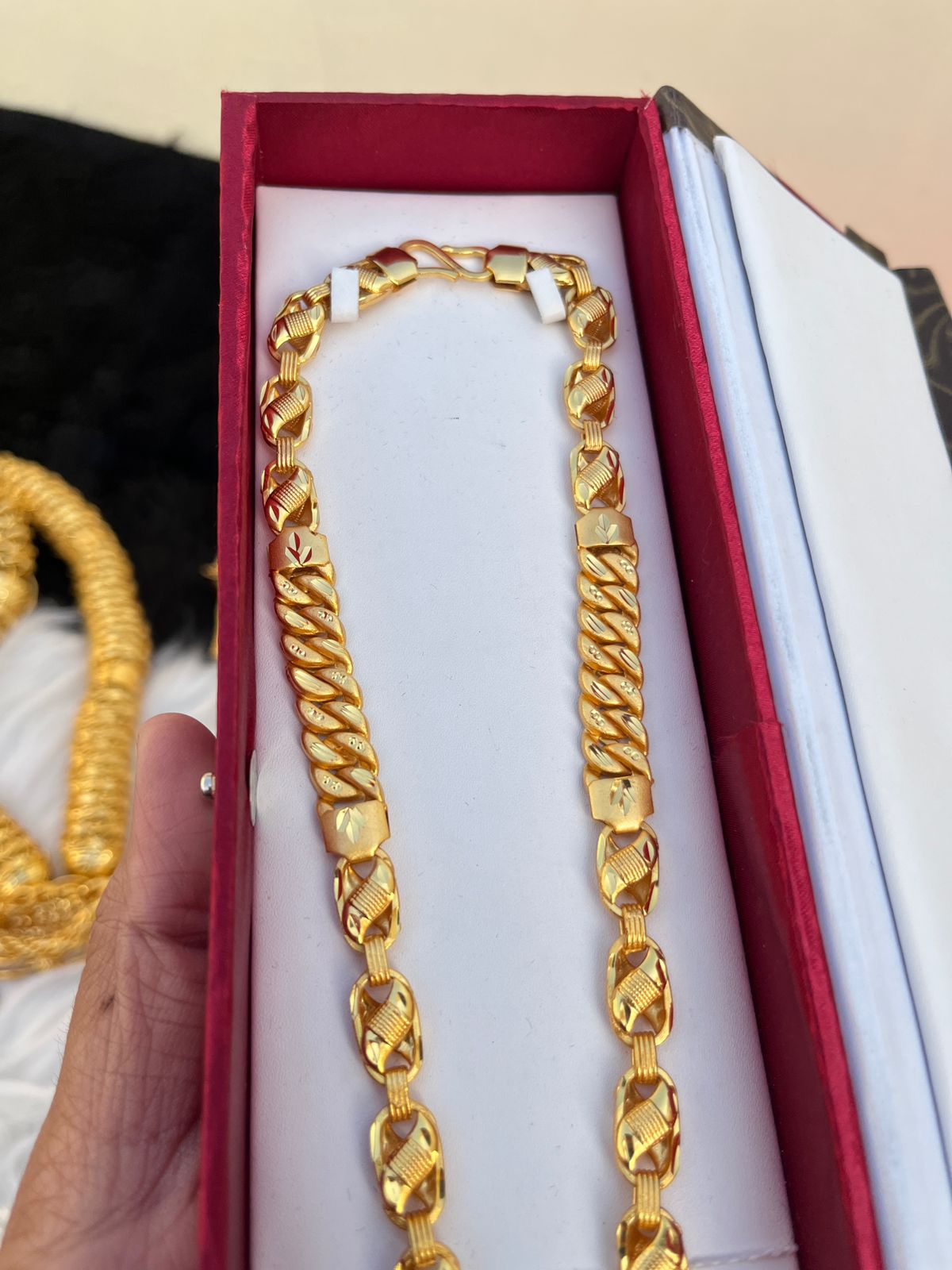 Men's Gold Plated Sachin Singapuri Premium Quality Gold Polished Chain