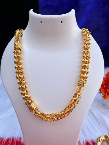 Men's Gold Plated Heavy Rassa  Premium Quality Gold Polished Chain