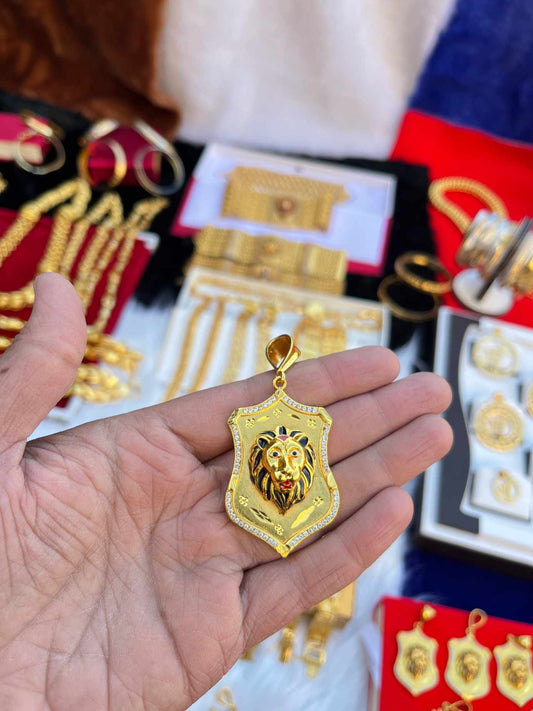 Gold Plated Lion Daimond Big Pendent 1pic