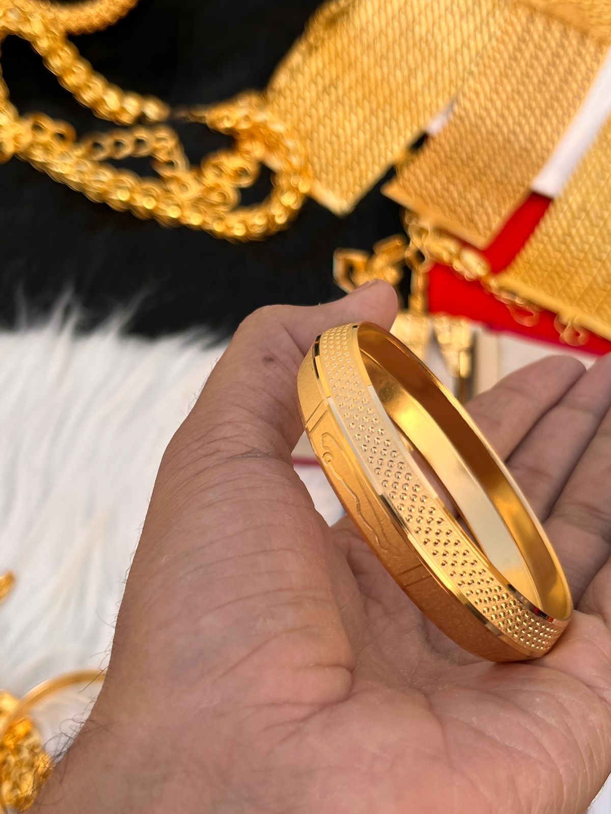 Gold plated Premium Jeguar Kada For Men