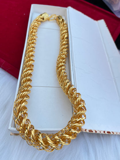 Men's Gold Plated Heavy Rassa Design Chain