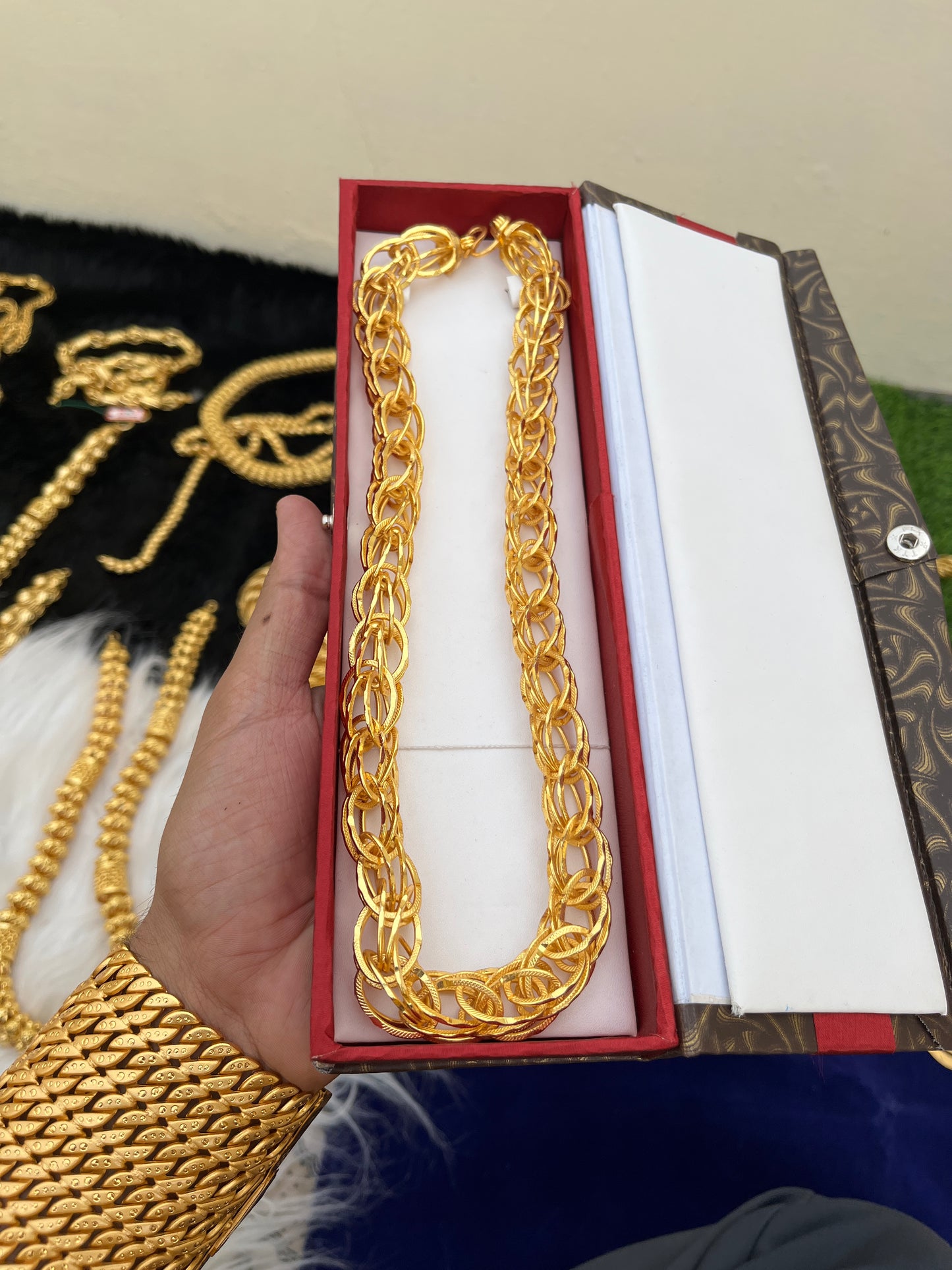 Gold Plated Heavy Jord Design Chain