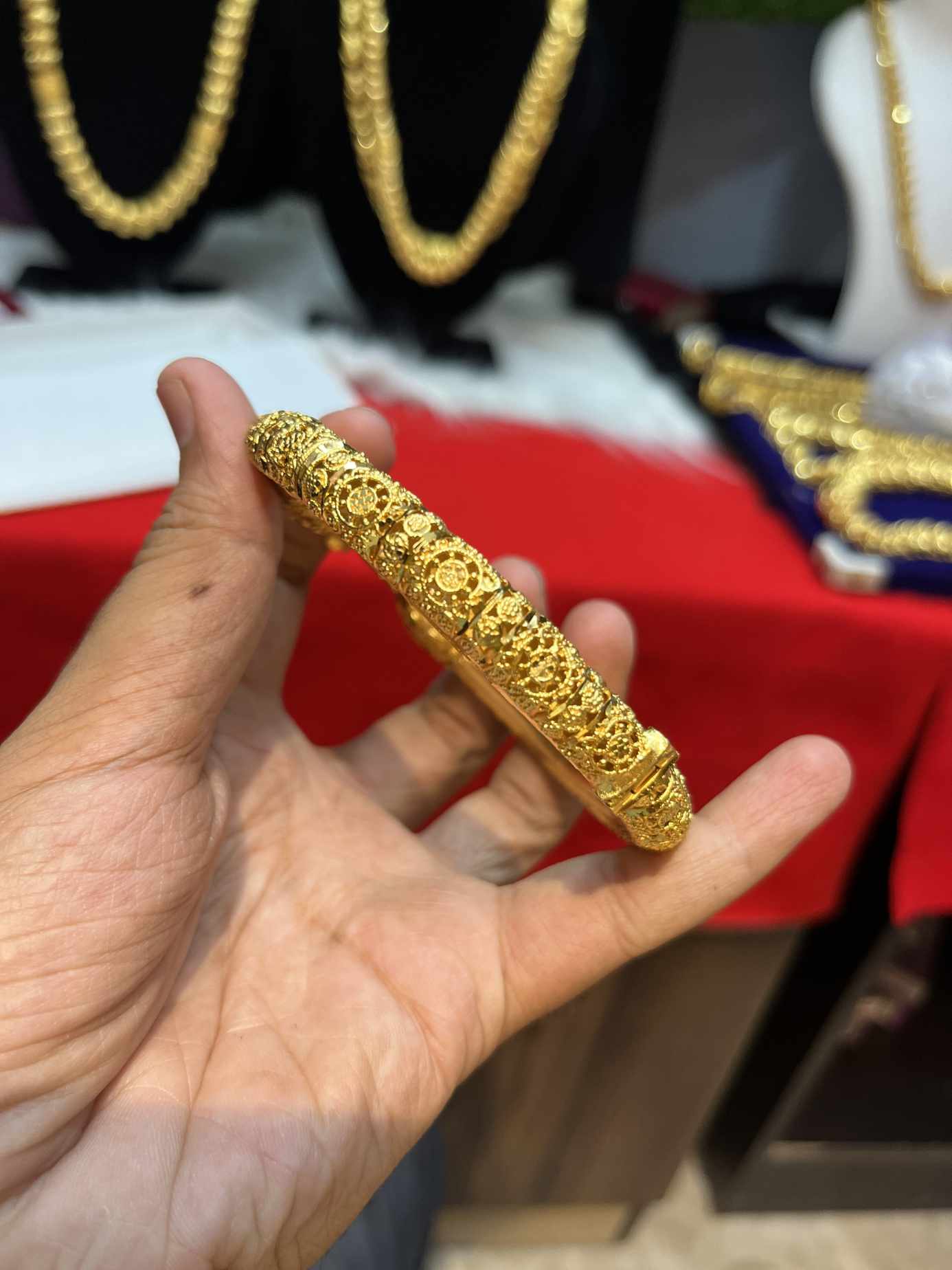 Rajwadi Gold Hand Kada Design Gold Plated Rajputi Gold Kada For