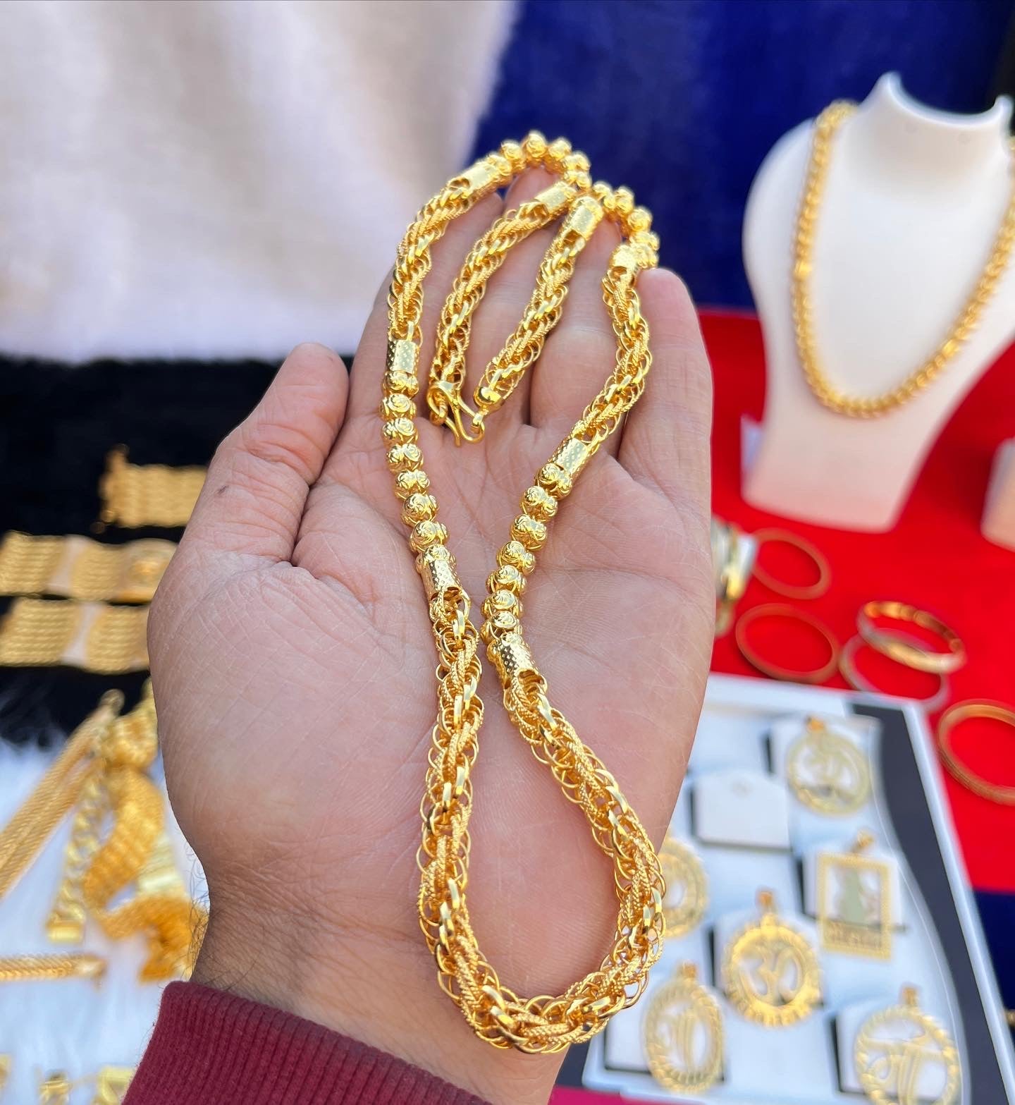 Gold plated small rassa premium design chain